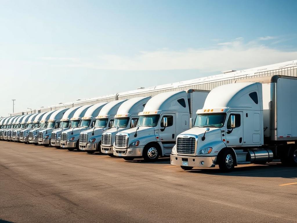 Transportation fleet ready for dispatch